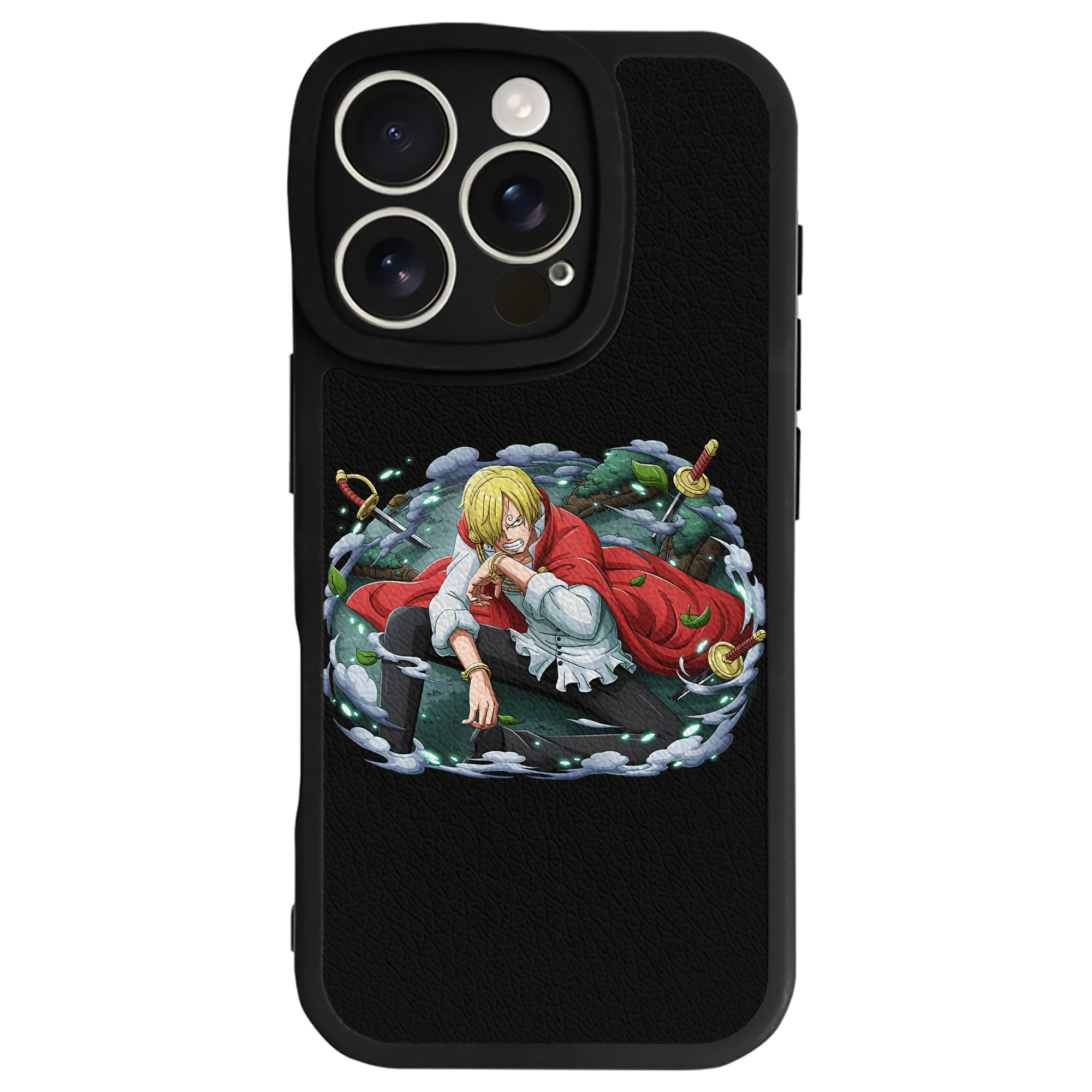 （画像用） ワンピース サンジ ONE PIECE Sanji 【iPhone 16シリーズ対応】シリコンスマホケース（レザー調） 材質：シリコン